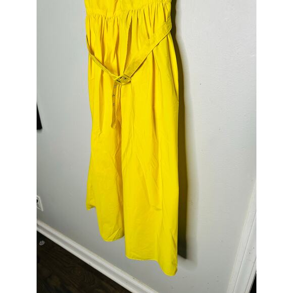 TOCCIN X RTR Bright Yellow Nylon Hourglass Sleeveless Twist Front Dress Size 10 - Picture 5 of 13